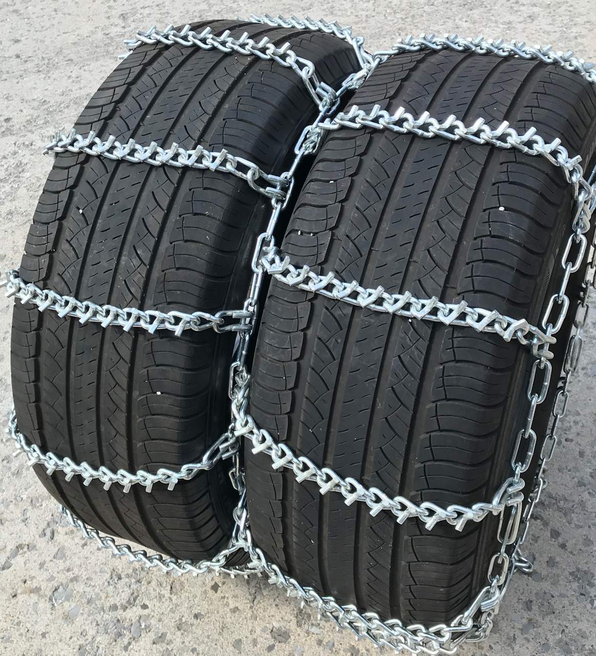 245/70R19.5 Dual V-Bar Tire Chains, priced per pair