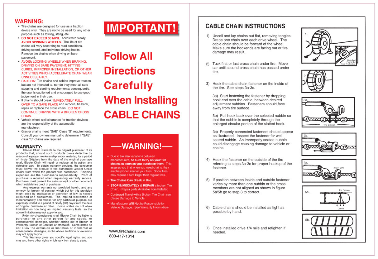 2023 Subaru Forester Premium 2256017 Cable Link Tire Chains, priced