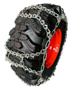 Compatible with Mahindra 3650 HST Cab  AG R1 Rear 16.9-24 V-BAR Duo Grip Tire Chains
