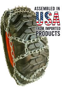 Compatible w/ Erkunt Kismet 50E Rear 13.6-24 Studded Duo Grip Tractor Tire Chains, priced per pair