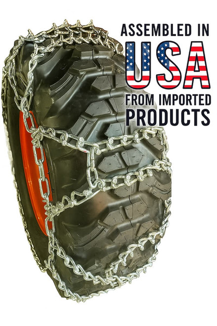 Compatible with Kioti DK5510 HS AG R1 Rear 13.6-24 Studded Duo Grip Tire Chains