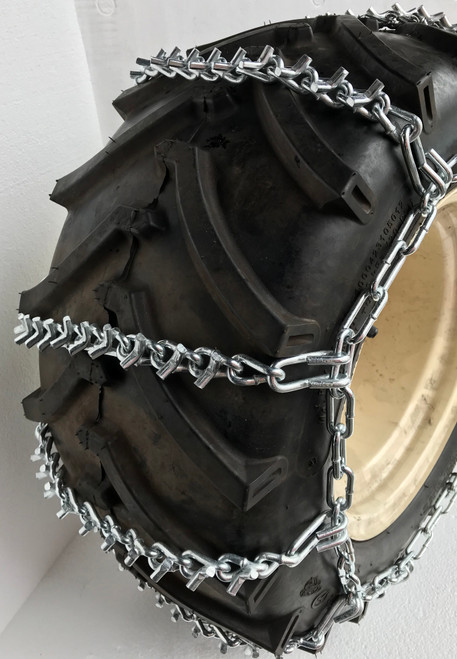 Wheel Horse C-121 23x8.50-12
4 Link V Bar Tire Chains, priced per pair Wheel Horse C-121 23x8.50-12
4 Link V Bar Tire Chains, priced per pair
