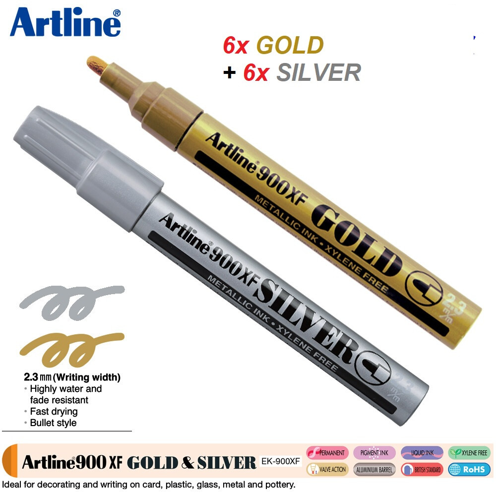 Artline Marker Pen Silver Artline Metallic Silver Paint Marker