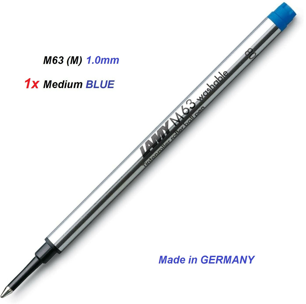 LAMY M63 Medium Rollerball Refill Blue Single