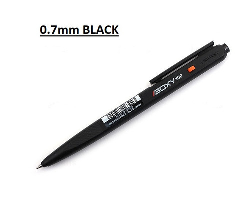 Uni Boxy 100 Ballpoint Pen 0.7mm - 10x BLACK ink