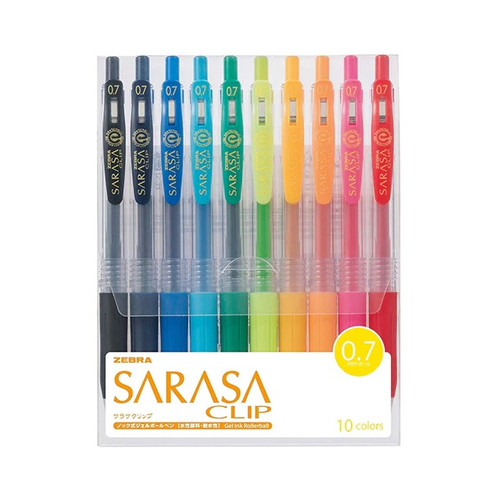 Zebra Sarasa 0.7mm - 10x colour pack