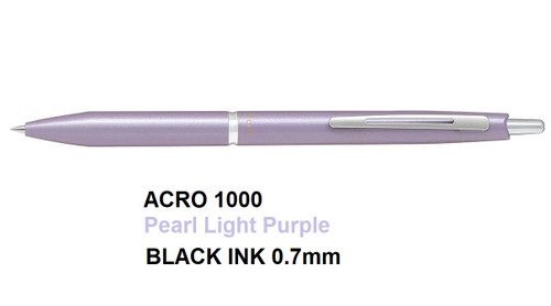 Pilot ACRO 1000 0.7mm Metal Alloy Ball pen Pearl Light Purple Body BLACK INK