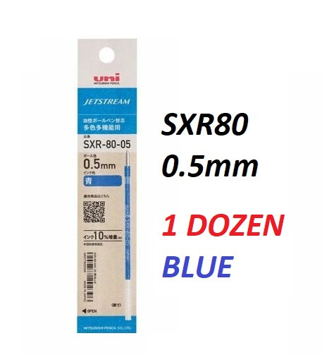 Uniball SXR80 Refill 0.5mm - 1 Dozen BLUE