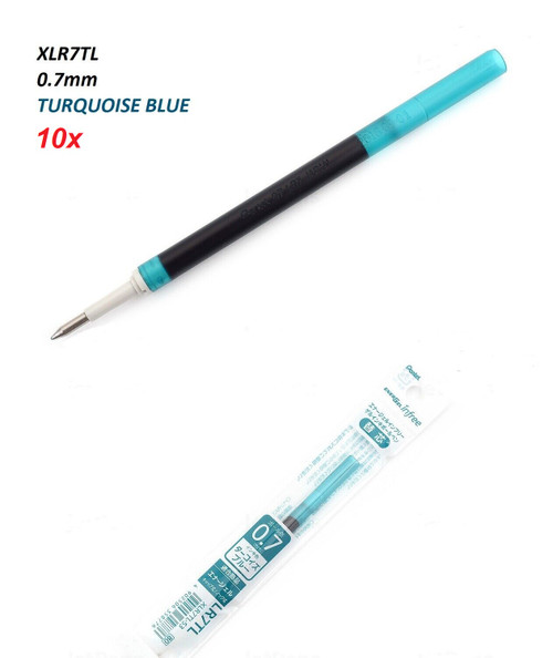 PENTEL Infree Energel XLR7TL Ink REFILL 0.7mm - 10x Turquoise Ink