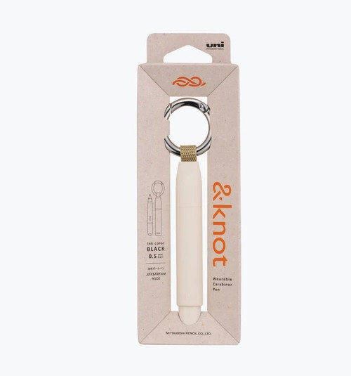 Mitsubishi Uni Ballpoint Pen and Knot Steam White 0.5mm BLACK ink