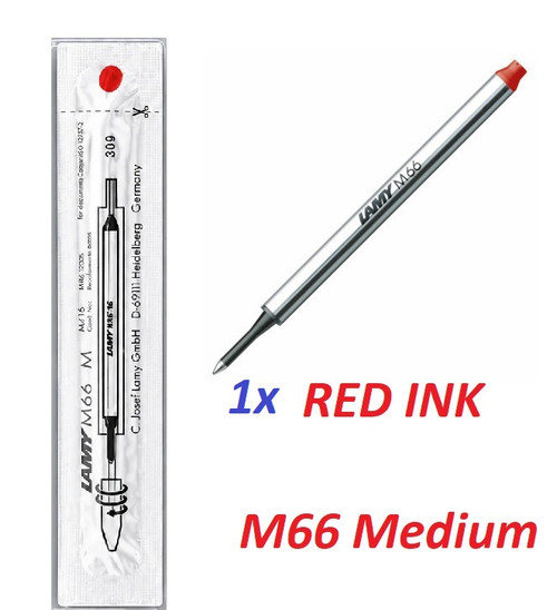 LAMY M66 Medium Refill Capless Rollerball Pen Red - Single