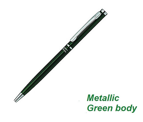 Zebra Fortia 500 Retractable ball pen 0.7mm Green Body BLACK ink
