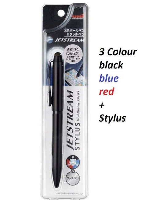 Uni Jetstream 3 colour Multi STYLUS PEN 0.5mm BLACK BODY