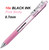 Pentel VICUNA FEEL Oil-based Ballpoint Pen 0.7mm Pink Body - 10x BLACK
