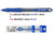 2x Uniball Laknock  Retractable Ballpoint  1.4mm BLUE + 10x SA14CN REFILLS BLUE