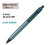 Uniball ZENTO Flow 0.5mm Metallic Alloy barrel gel pen JADE BLACK INK