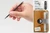 OHTO TL01 Ultra Compact Ballpoint Pen Grey 0.5mm Needle Point, Soft Black Ink, Slim Aluminum Pocket Pen with Card Holder