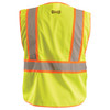 OccuNomix LUX-SSCLC2Z Classic Mesh 2-Tone Safety Vest, 2 Pocket, Zipper Front, Class 2, Hi-Viz Yellow