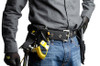 Hammer holster, 5 lb. (2.3 kg) capacity, shown on worker's waist.