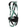 MSA V-FORM™ Construction Harness with Back and Hip D-Rings, Tongue and Buckle Leg Straps, Shoulder Padding
