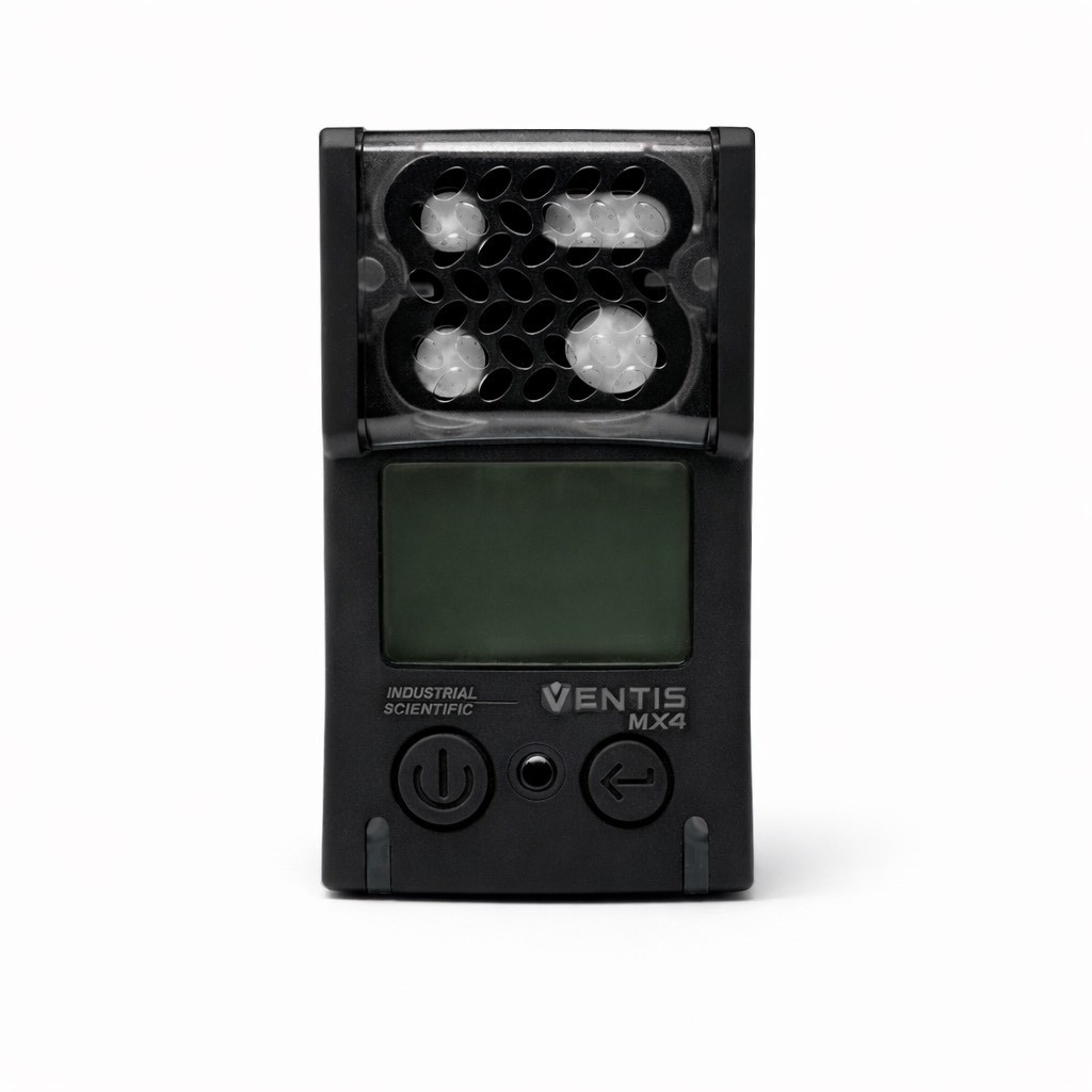 Ventis MX4 Multi-Gas Monitor, Black Overmold, LEL-Methane, O2, CO, H2S, Lith-ion Battery, Charger,  Industrial Scientifc VTS-L1234100101