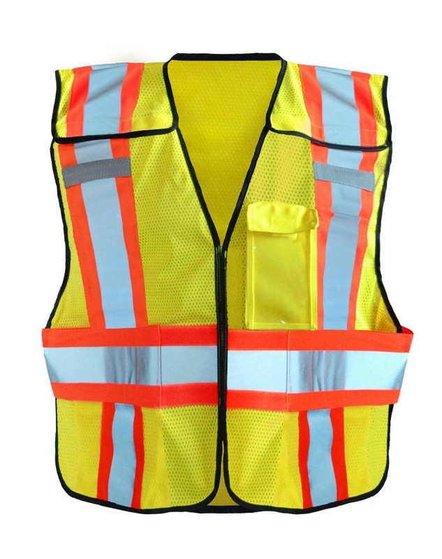 Occunomix LUX-SC2TB High Visibility Yellow Classic Mesh Two-Tone Expandable Safety Vest, Class 2