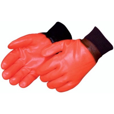 Durawear Fluorescent Orange PVC Coated Knit Wrist Glove, Foam-Insulated | 2521