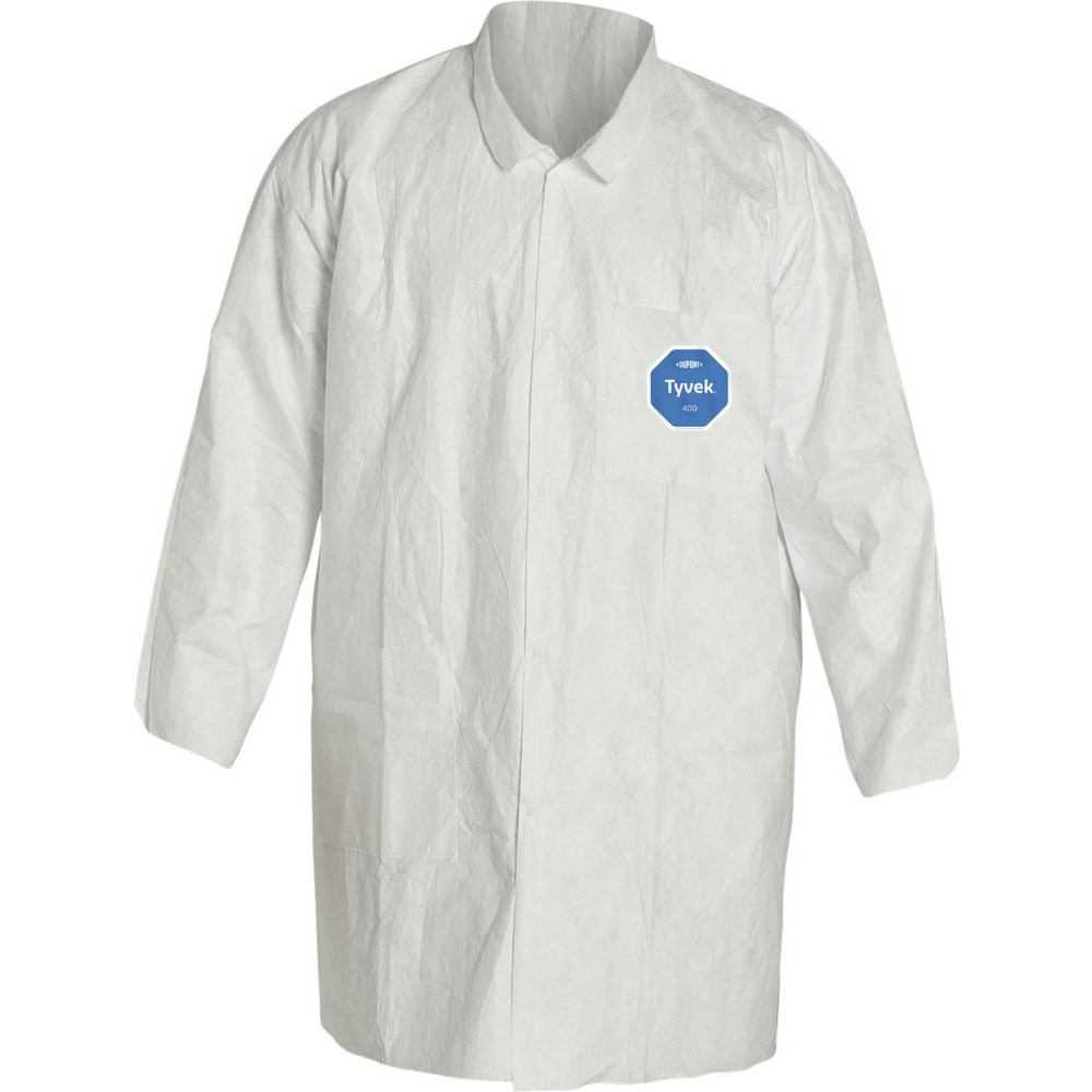 DuPont Tyvek 400 Disposable Lab Coat TY210SWH with Open Wrists