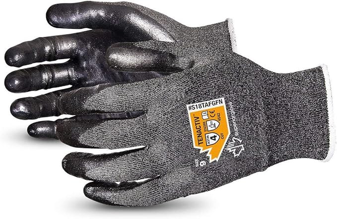 Superior Glove S18TAFGFN TenActiv ANSI Cut Level-A4 Touchscreen Compatible Work Glove, Foam Nitrile Palm Coated (1 Pair)