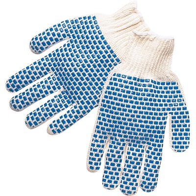Durawear Two Sided PVC Block String Knit Glove, 12 pair/pkg, Mfg# 15-1200BB