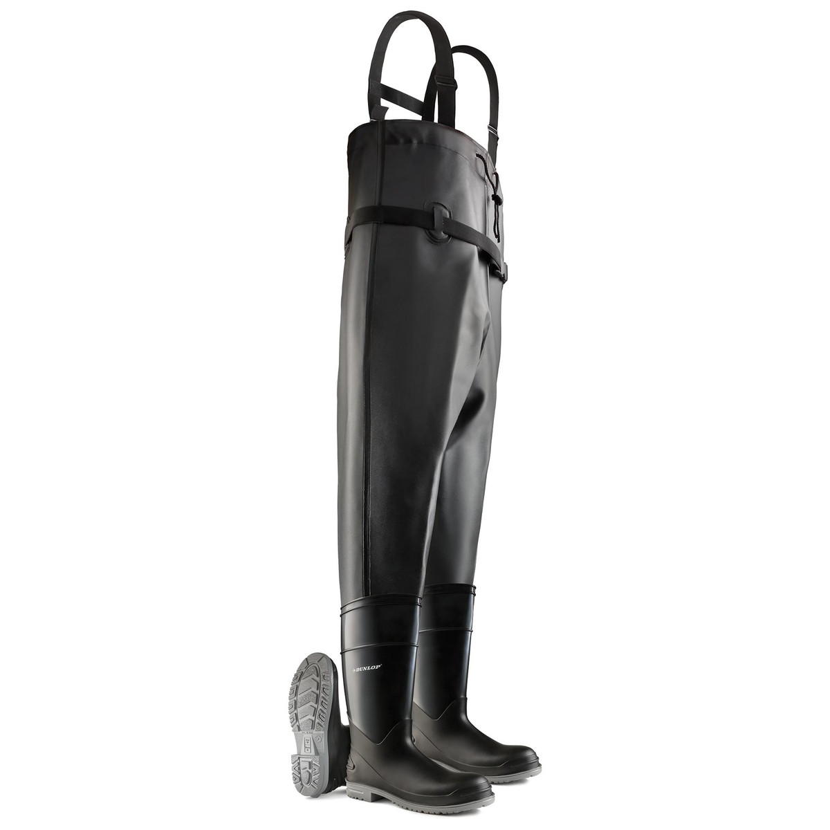 Dunlop Onguard Chest Waders – Steel Toe & Midsole, Yellow UltraGrip