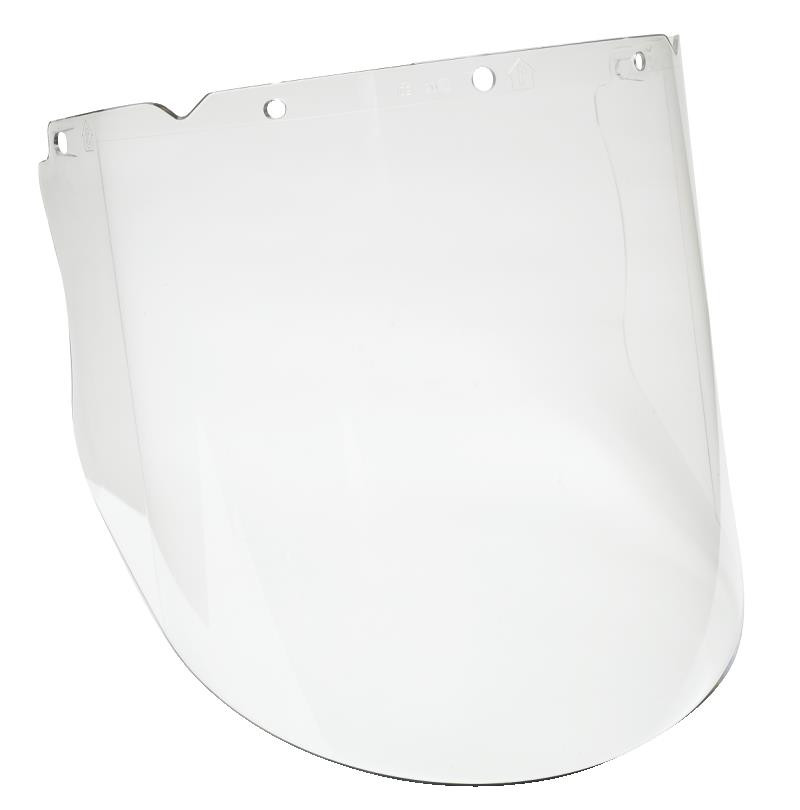 MSA V-Gard® Heavy Duty Visor with High Performance Anti-Fog and Anti-Scratch Coating, Molded, Clear, 10.375" x 17" x 0.98", Mfg# 10115853