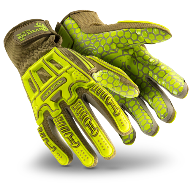 HexArmor Rig Lizard 2030X Work Glove, Silicone Grip ANSI/ISEA Cut Level A6 SuperFabric