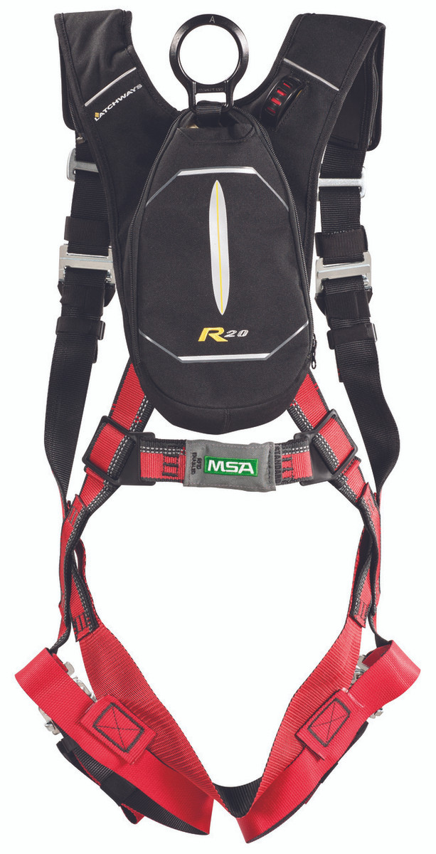 MSA Latchways PRD Personal Rescue Device with EVOTECH Harness, Quick Connect Leg Straps, XLARGE Size, 10176308