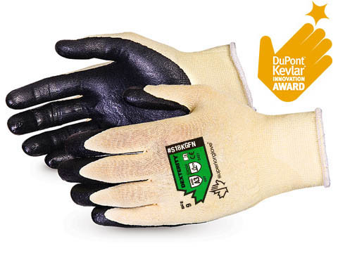 Superior Glove Dexterity® 18-Gauge Cut-Resistant ANSI Cut Level-A3 Work Glove with Foam Nitrile Palm, Mfg# S18KGFN