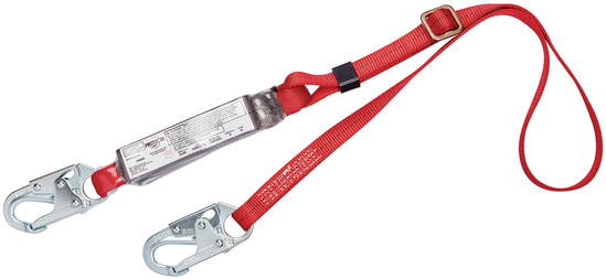  3M Protecta PRO Adjustable Shock Absorbing 6 ft. Lanyard, Snap Hooks On Each End, Mfg# 1341050