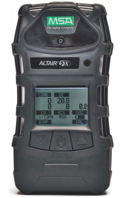 MSA ALTAIR® 5X Multigas Detector, 5-Gas, LEL, O2, CO, H2S, SO2, Bluetooth Wireless Technology, Monochrome Display, Industrial Kit, Mfg# 10116927