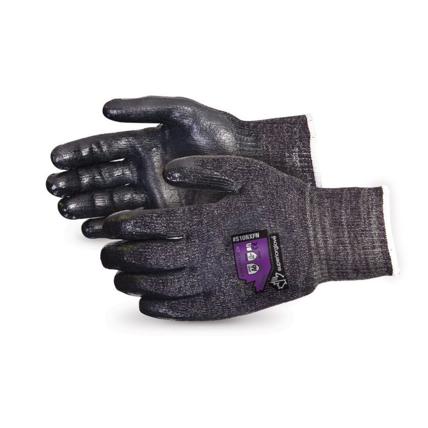 Superior Glove S10NXFN Emerald CX Glove, ANSI Cut Level-A6, Touchscreen Compatible, Foam Nitrile Palm Coated, Sold in Pairs