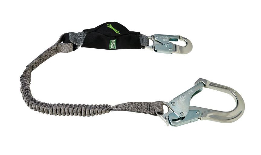MSA V-Series Stretch Single Leg Lanyard with 36CL Large Snaphook at Leg End | Mfg # 10193554