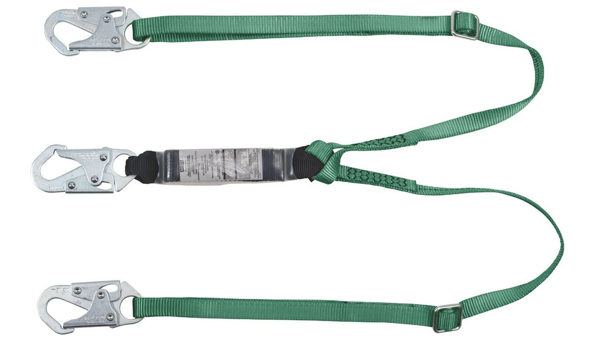 MSA V-Series Standard Twin Leg Adjustable Lanyard with 36C Snaphooks | Mfg # 10191756