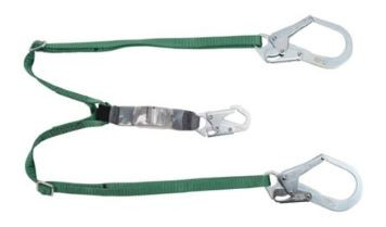 MSA 10191758 V-Series Standard Twin Leg Adjustable Lanyard with 36CL Large Snaphooks at Leg Ends 