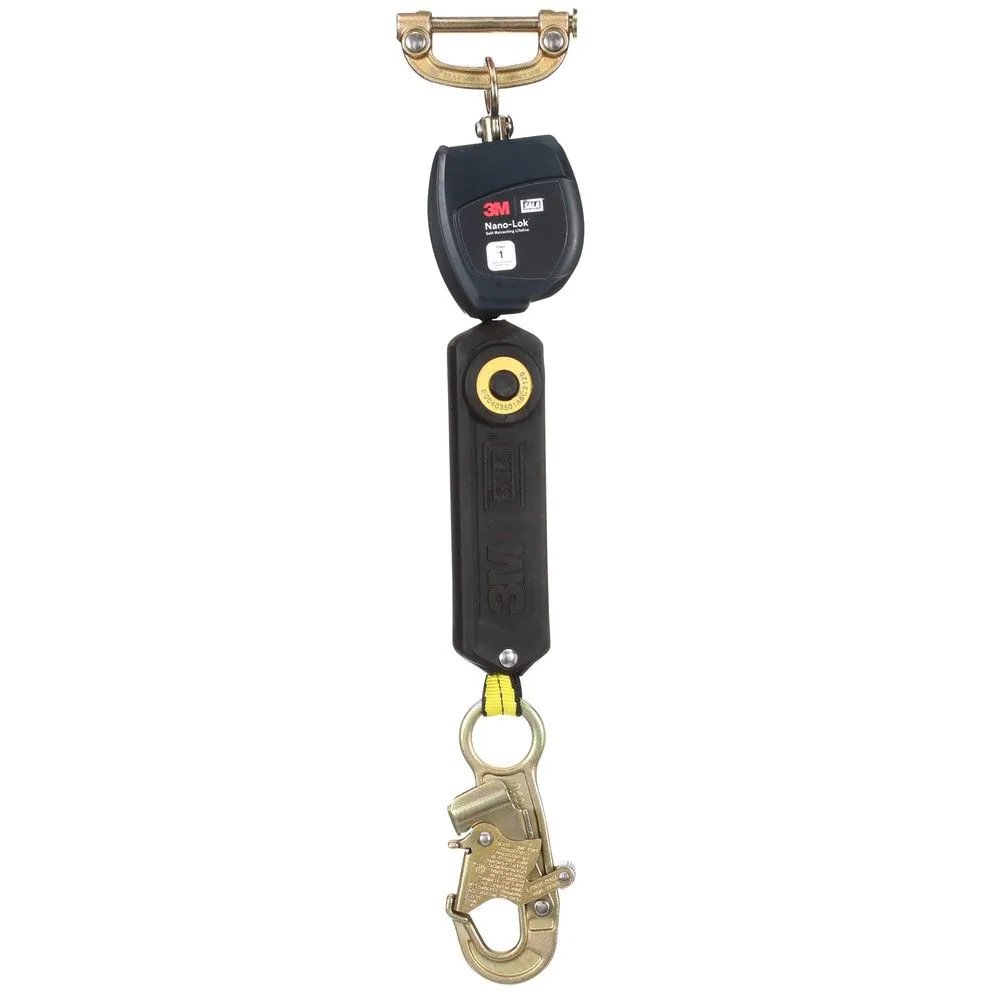 3M DBI Sala 3100526 Nano-Lok Single Leg, Class 1, 6 ft. Self Retracting Life Line with Single Pin Connector and Steel Snap Hook
