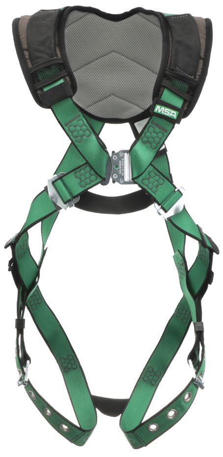 MSA V-FORM+™ Full Body Harness with Shoulder Padding, Back D-Ring, Tongue and Buckle Leg Straps