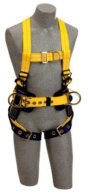 3M DBI-SALA Delta Vest Style Construction Positioning/Climbing Full Body Harness with Front, Back and Hip D-Ring, Tongue Buckle Leg Straps
