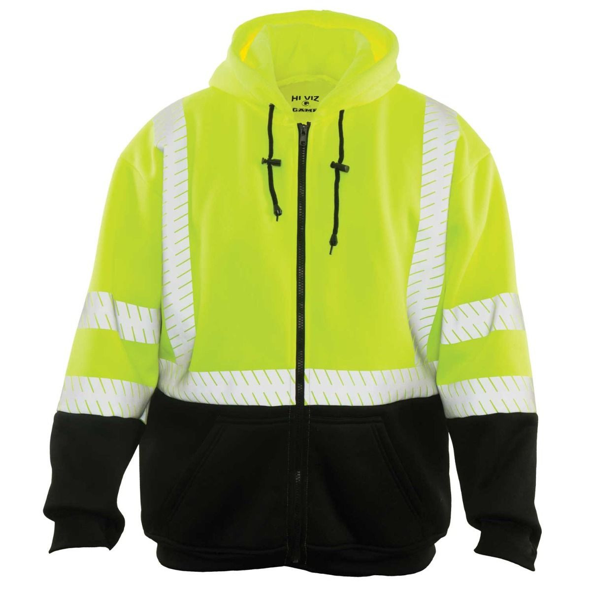 GAME 865-E High-Visibility Class 3 Econo Hoodie Sweatshirt, Zip