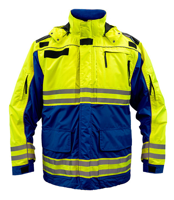 GGAME 3555 Hi-Viz Class 2 Rescue Jacket (Royal Blue) – Detachable Hood & ANSI-Class Visibility