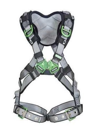 MSA V-FIT Harness, Back, Chest, Hip and Shoulder D-Rings,  Tongue and Buckle Leg Straps, Shoulder Padding