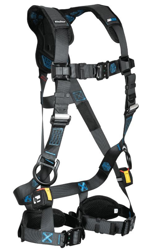 FallTech 8124B3DQC FT-One Full Body Harness with Back and Hip D-Rings, Quick Connect Chest and Leg Buckles