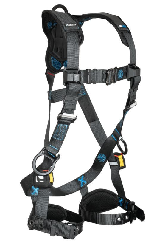 FallTech 8128B3D FT-One Full Body Harness with Back and Hip D-Rings, Tongue and Buckle Leg Straps