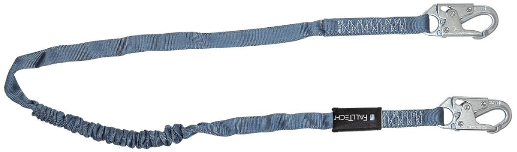 FallTech 8259 6ft Internal Energy Absorbing Lanyard, Single-leg with Steel Snap Hooks